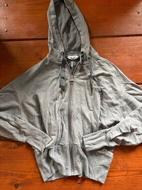 Athleta Gray Zip Hoodie with Hood